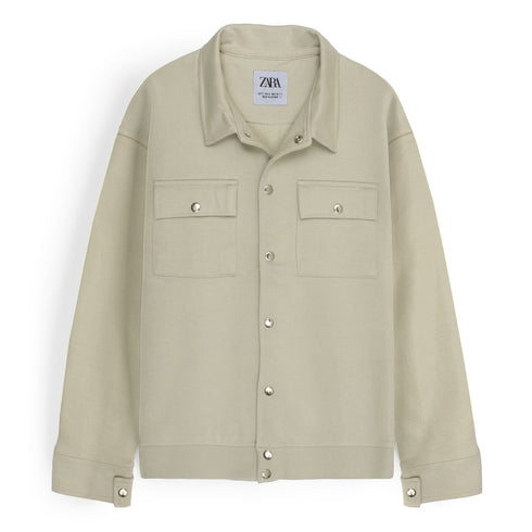 ZR Regular Fit Overshirt - Beige