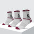 Reebok Ankle Socks Pack of 3 Grey & Maroon
