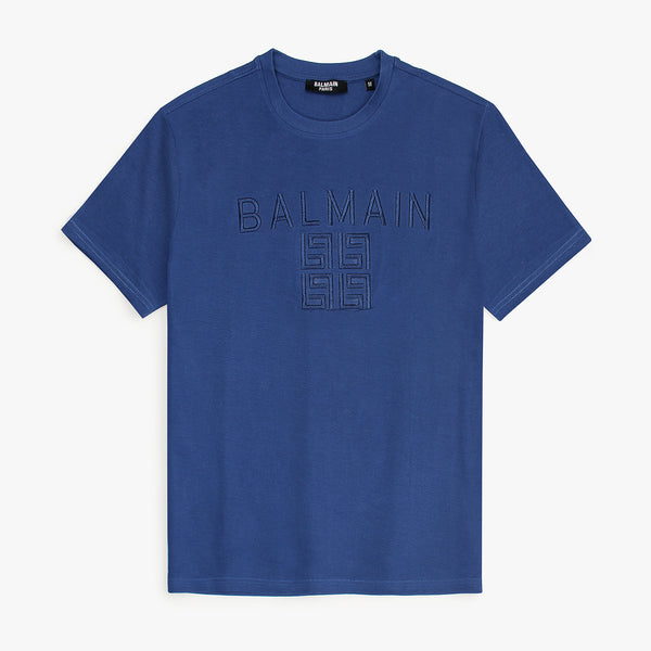 B.L.M.N Blue Embroidered Premium T-Shirt