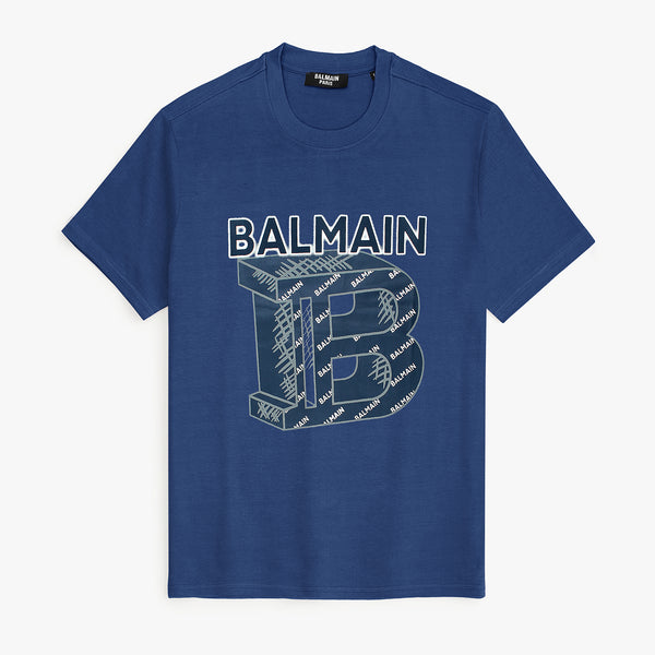 B.L.M.N Royal Blue Premium Printed T-Shirt