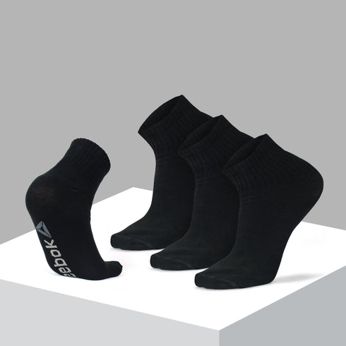 Reebok Ankle Socks Pack of 3 Black