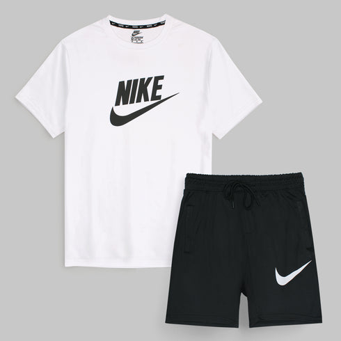 NK White Shorts Summer Tracksuit