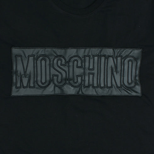 Moschino Black Leather E T-Shirt