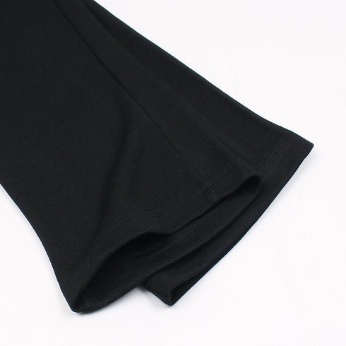 ZR Black Cotton Pique Trouser