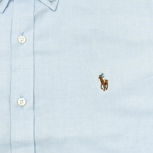 RL Blue embroidered logo Oxford Shirt