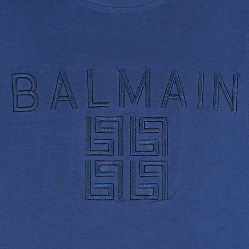 B.L.M.N Blue Embroidered Premium T-Shirt