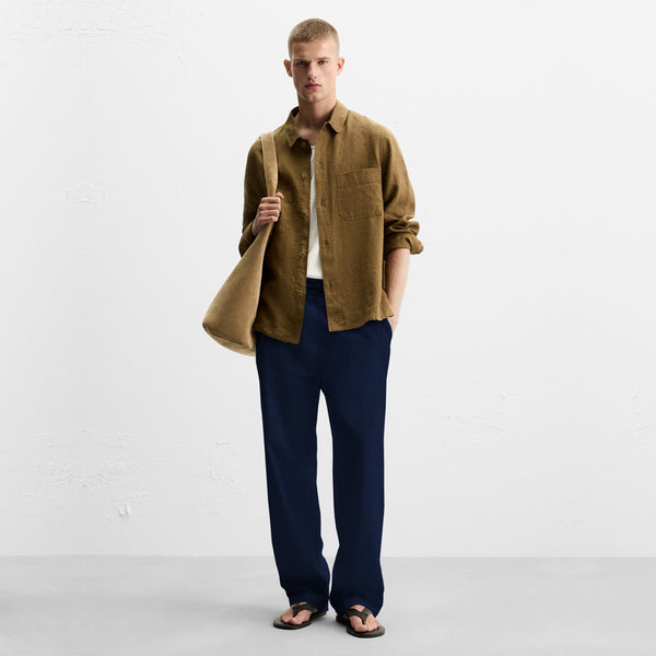 ZR Navy Cotton Pique Trouser