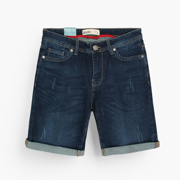 Dark Denim Shorts Ripped