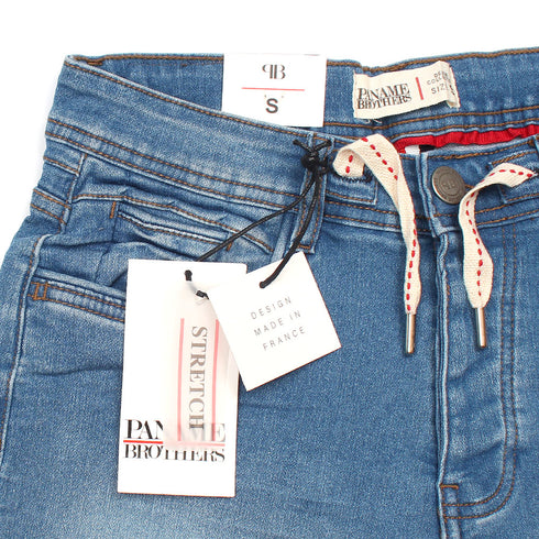 Blue Faded Denim Shorts