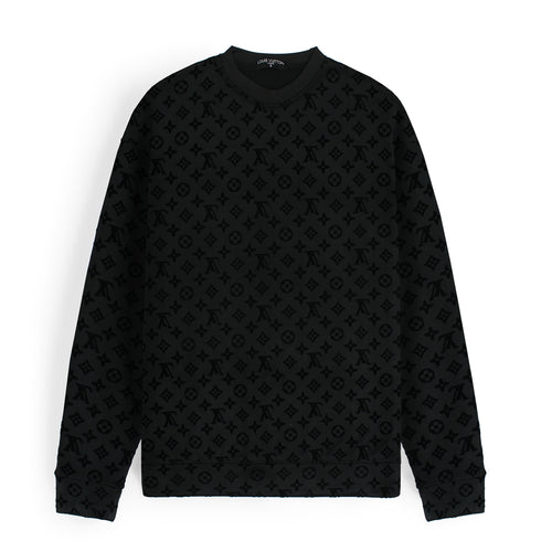 LV Black Upside Down Flock Sweatshirt
