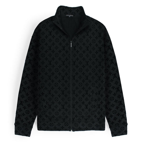 L.V Mirror Flock Printed zipper