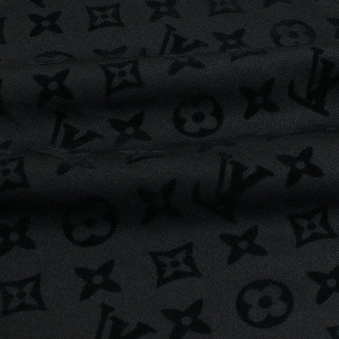 L.V Mirror Flock Printed zipper