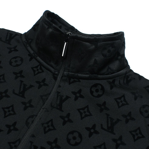 L.V Mirror Flock Printed zipper