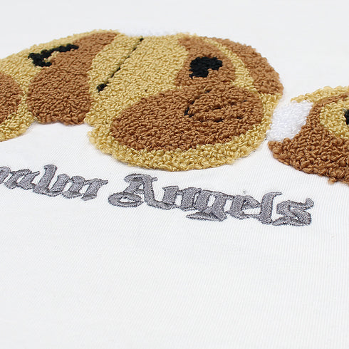 P Angels Embroidered Bear White T-Shirt