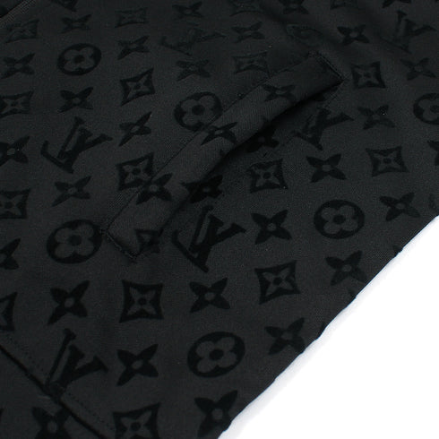 L.V Mirror Flock Printed zipper