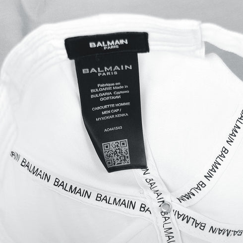 Balmain White Basic Cap