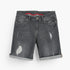 Dark Grey ripped Denim Shorts