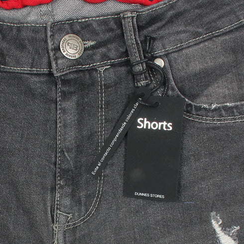 Dark Grey ripped Denim Shorts