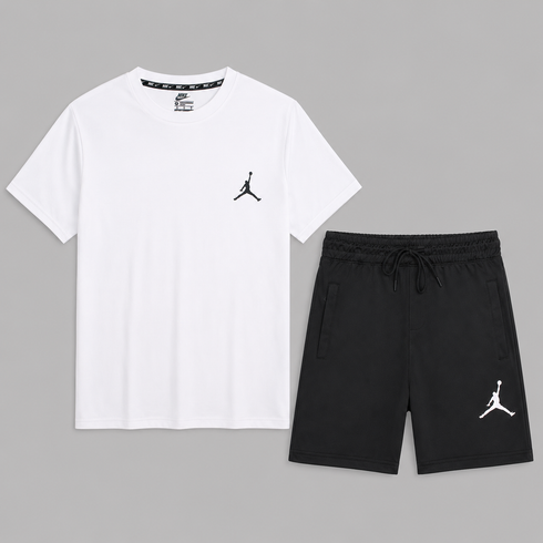 NK White Jordan Shorts Summer Tracksuit