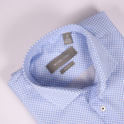 MK Sky Blue Dotted Shirt