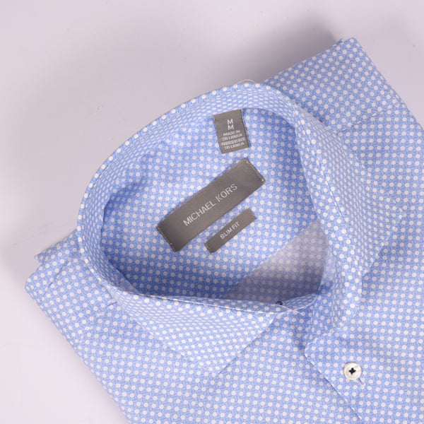 MK Sky Blue Dotted Shirt