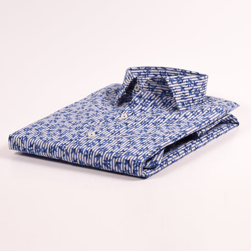 MK Blue & White Floral Shirt