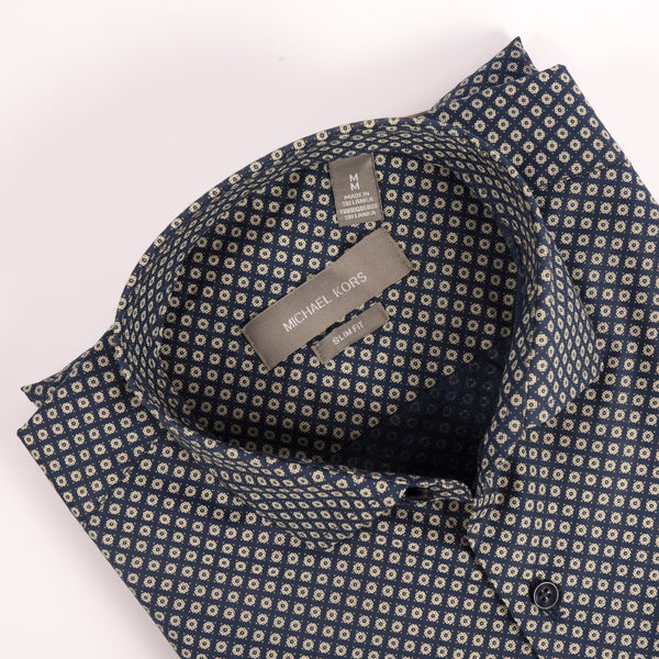 MK Blue Orbicular Printed Shirt