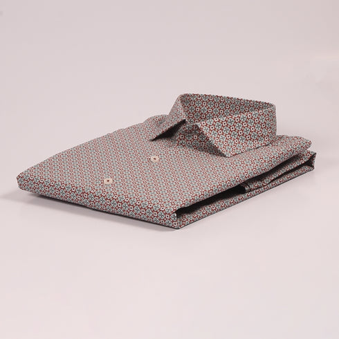 ZR Red & Green Printed Shirt