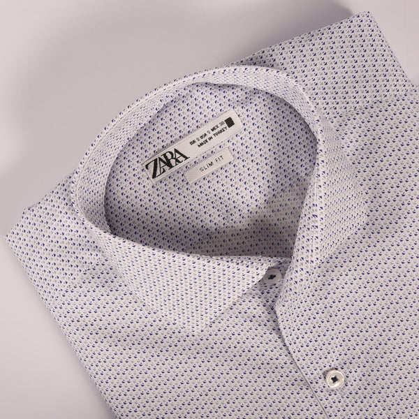 ZR White Tri Printed Shirt