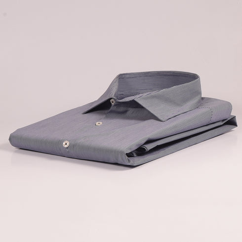 ZR Grey & White Pin Striped Shirt