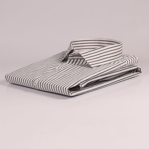 ZR White & Grey Narrow Shirt