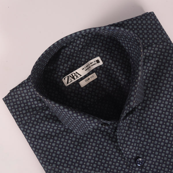 ZR Navy & Dark Green Floret Shirt