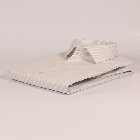 Ck White with Black Dotted Strips Shirt