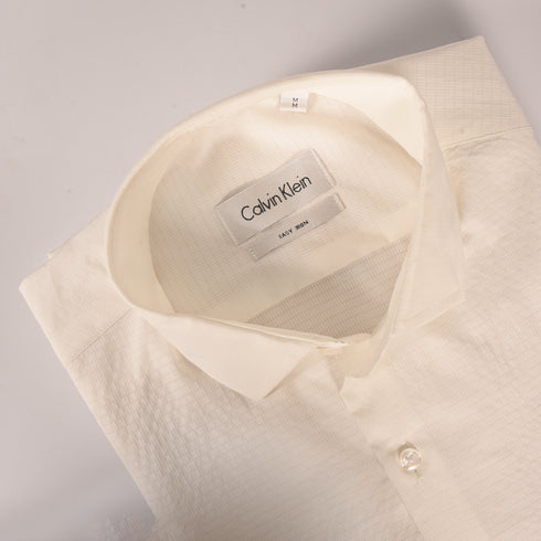 Ck Creamy Self Textured Shirt