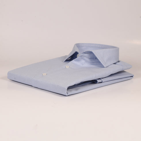 Ck White and Blue Diagonal Stripes Shirt