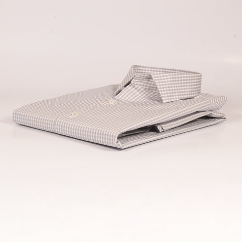 Ck White and Grey Mini Checkered Shirt