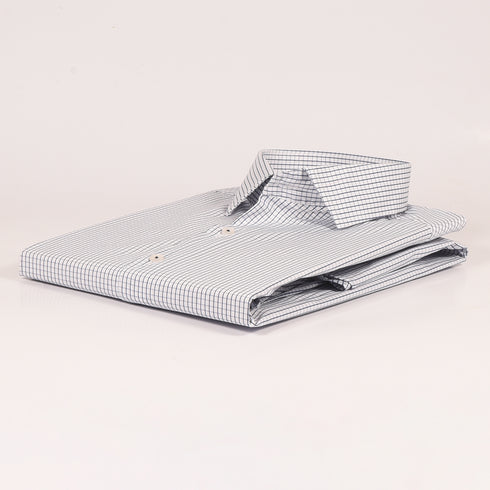 Ck White and Blue Pin Checkered Shirt