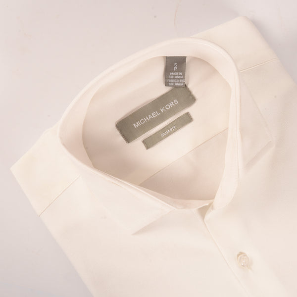MK Pearl White Plain Shirt
