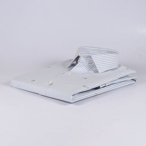 CK Grey and White Stripe Printed Shirt