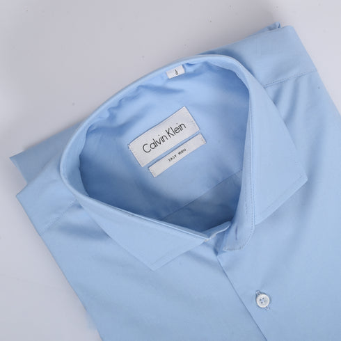 CK Dull Blue Plain Shirt