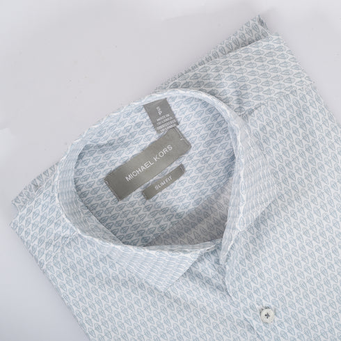 MK White & Slate Fern Printed Shirt