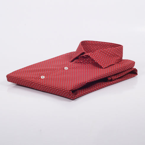 MK Red Lattice Printed Shirt
