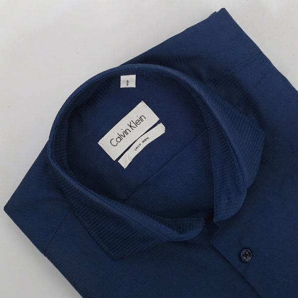 CK Royal Blue Textured Shirt