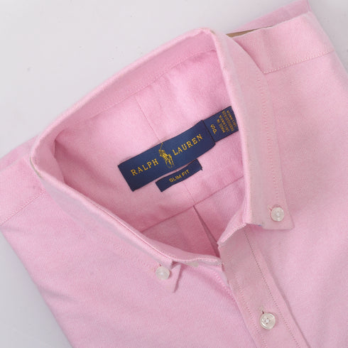 RL Pink embroidered logo Oxford Shirt