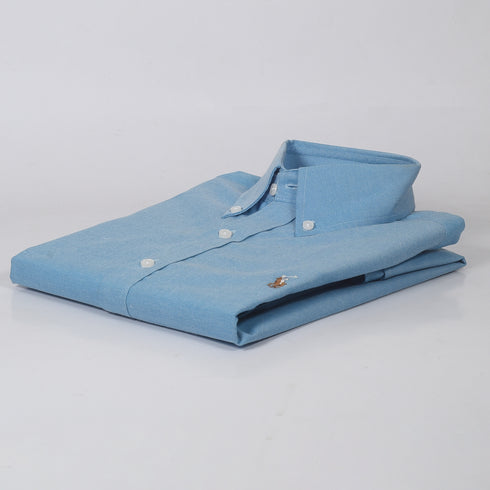 RL Blue embroidered logo Oxford Shirt