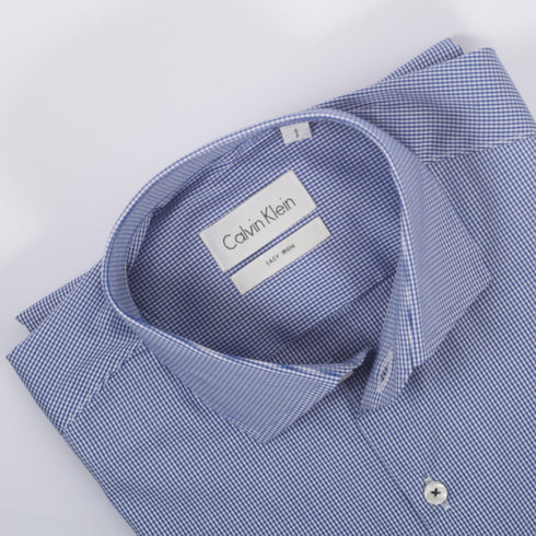 CK Blue Micro checkered Shirt
