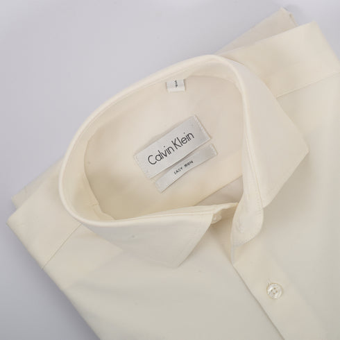 CK Cream Self-Textured Shirt