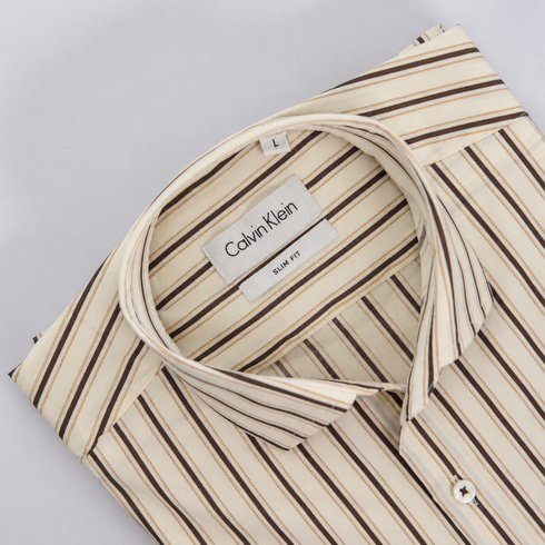 CK Caremel with Brown Stripes Shirt