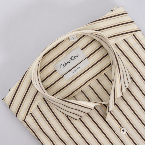 CK Caremel with Brown Stripes Shirt