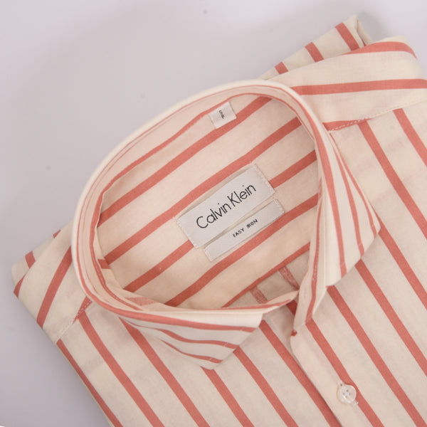 CK Polite Pink with Red Bricks Stripped Shirt